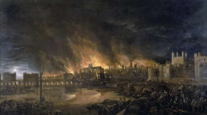Wielki pożar Londynu (1666) - miasto w ogniu