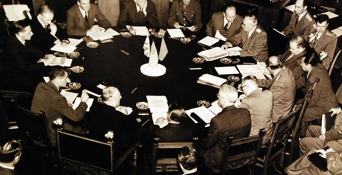 Konferencja Poczdamska, lipiec-sierpień 1945 roku, na której omawiano powojenny ład.