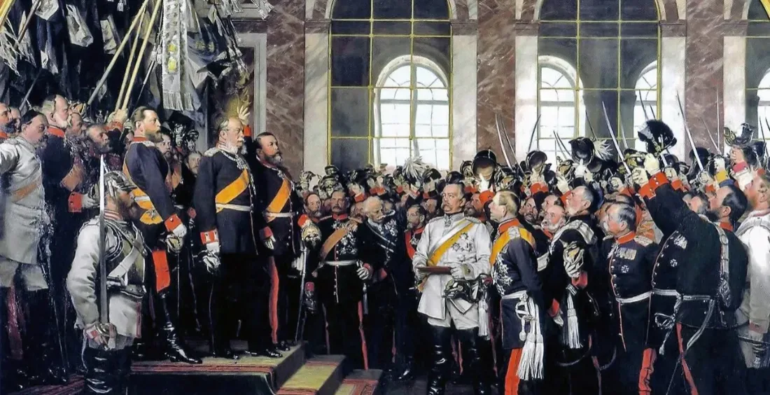 Proklamowanie Cesarstwa Niemieckiego w Wersalu 18 stycznia 1871 roku, obraz Antona von Wernera