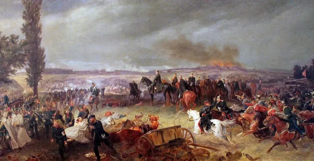 Bitwa pod Sadową (1866), obraz Georga Bleibtreu