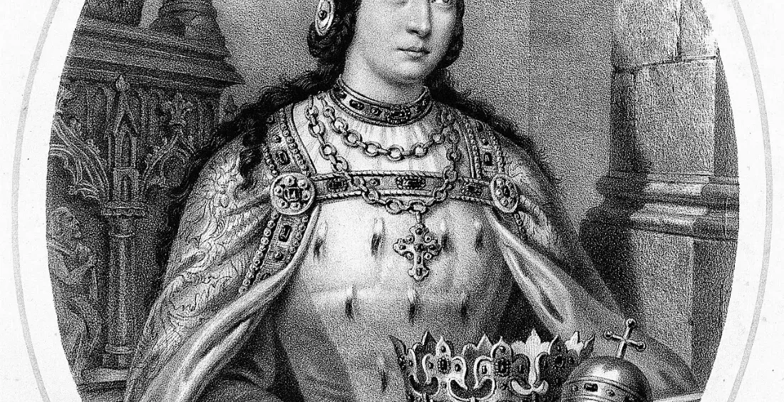 Królowa Jadwiga, obraz Aleksandra Lessera