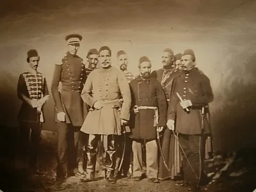 Kırım Savaşı, Ömer Paşa subaylarıyla 1854