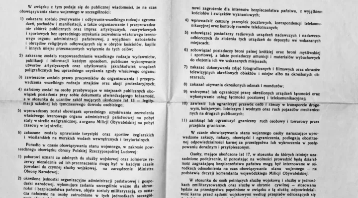 Stan wojenny w Polsce - przyczyny i tragiczne skutki