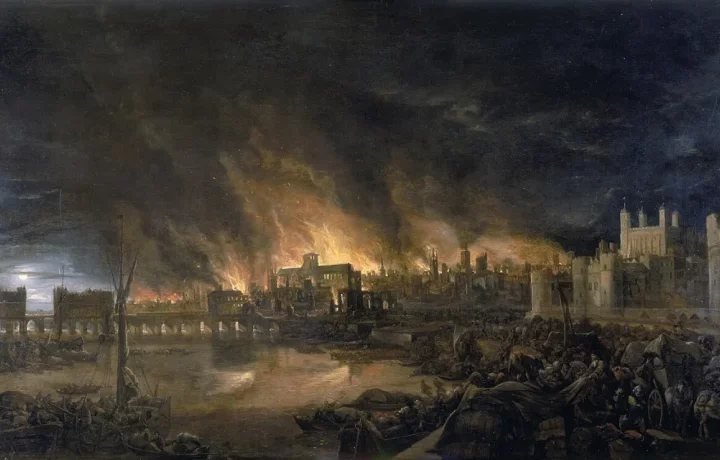 Wielki pożar Londynu (1666) - miasto w ogniu