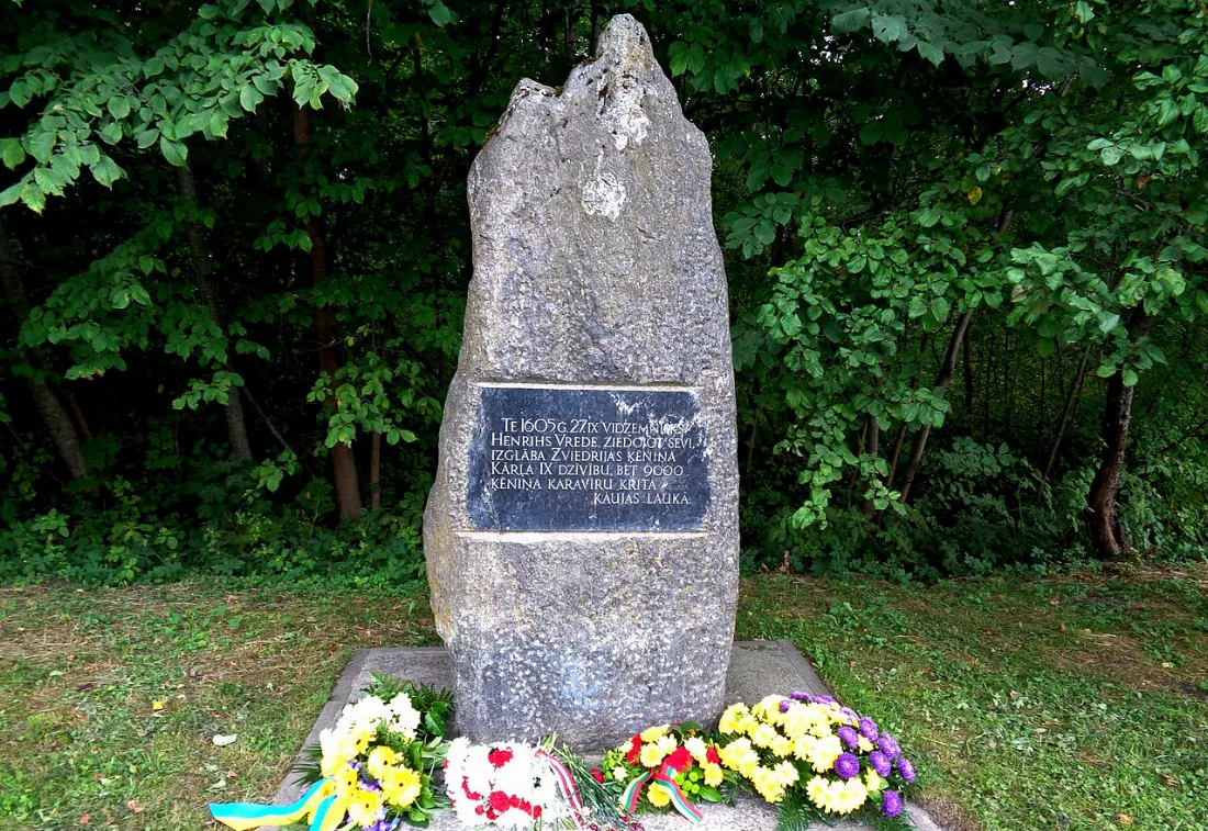 Battle of Kirhholm Stone other memorial in Salaspils, Latvia