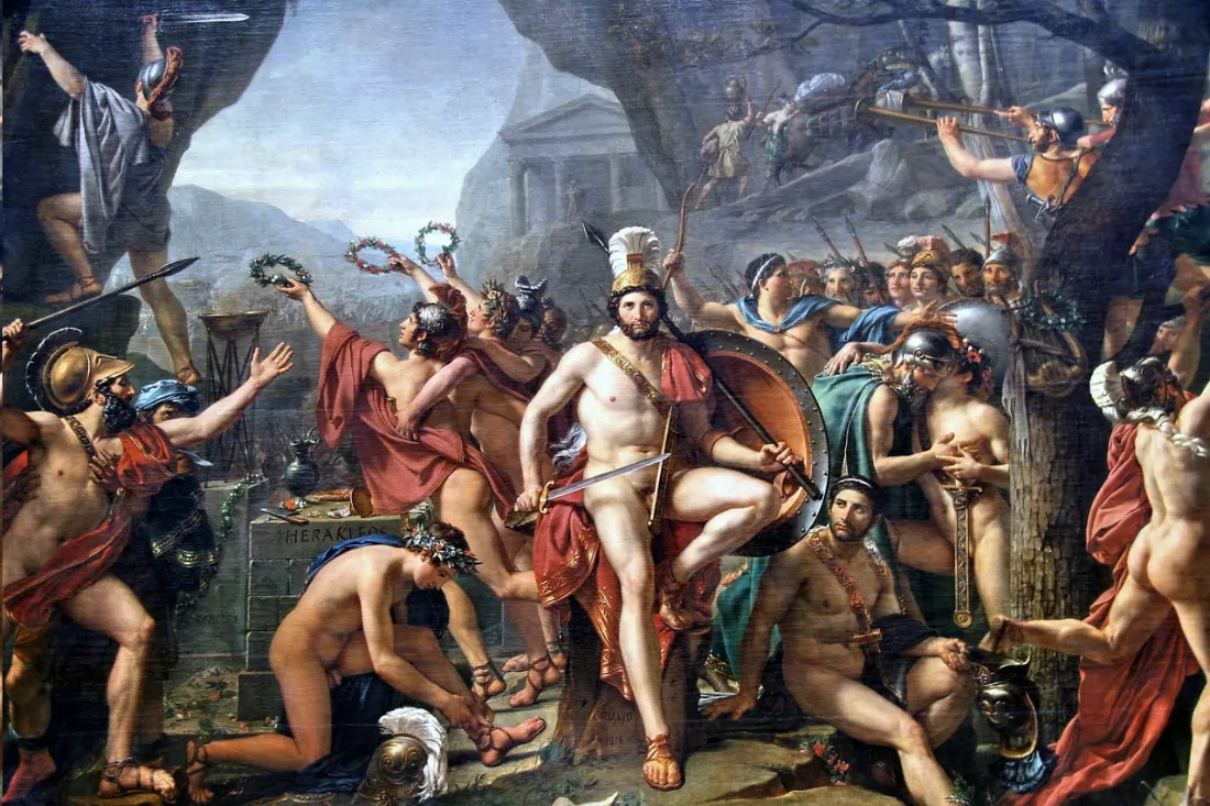 Léonidas aux Thermopyles Jacques-Louis David