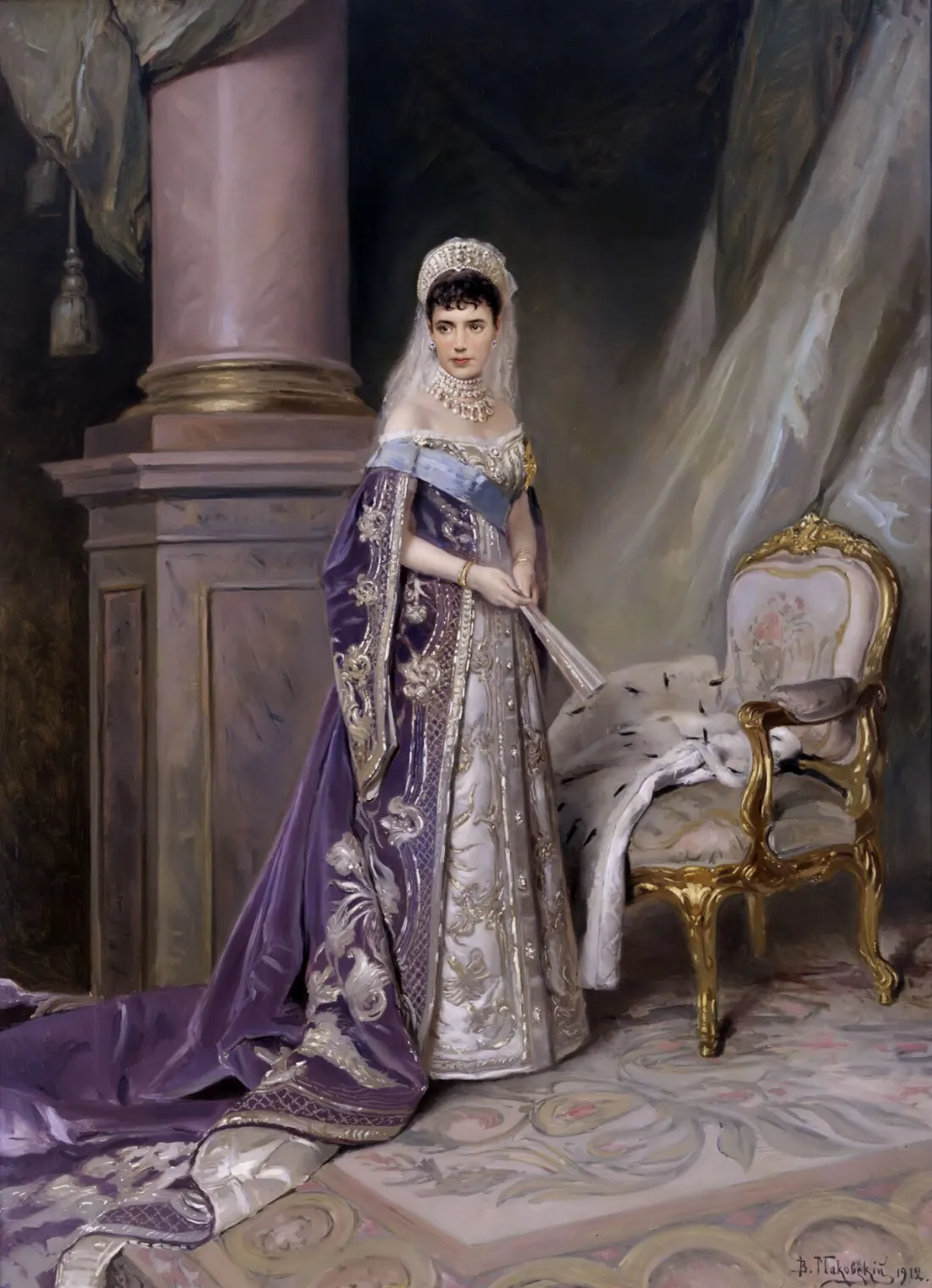 Maria Fedorovna by V.Makovskiy 1912, Russian museum
