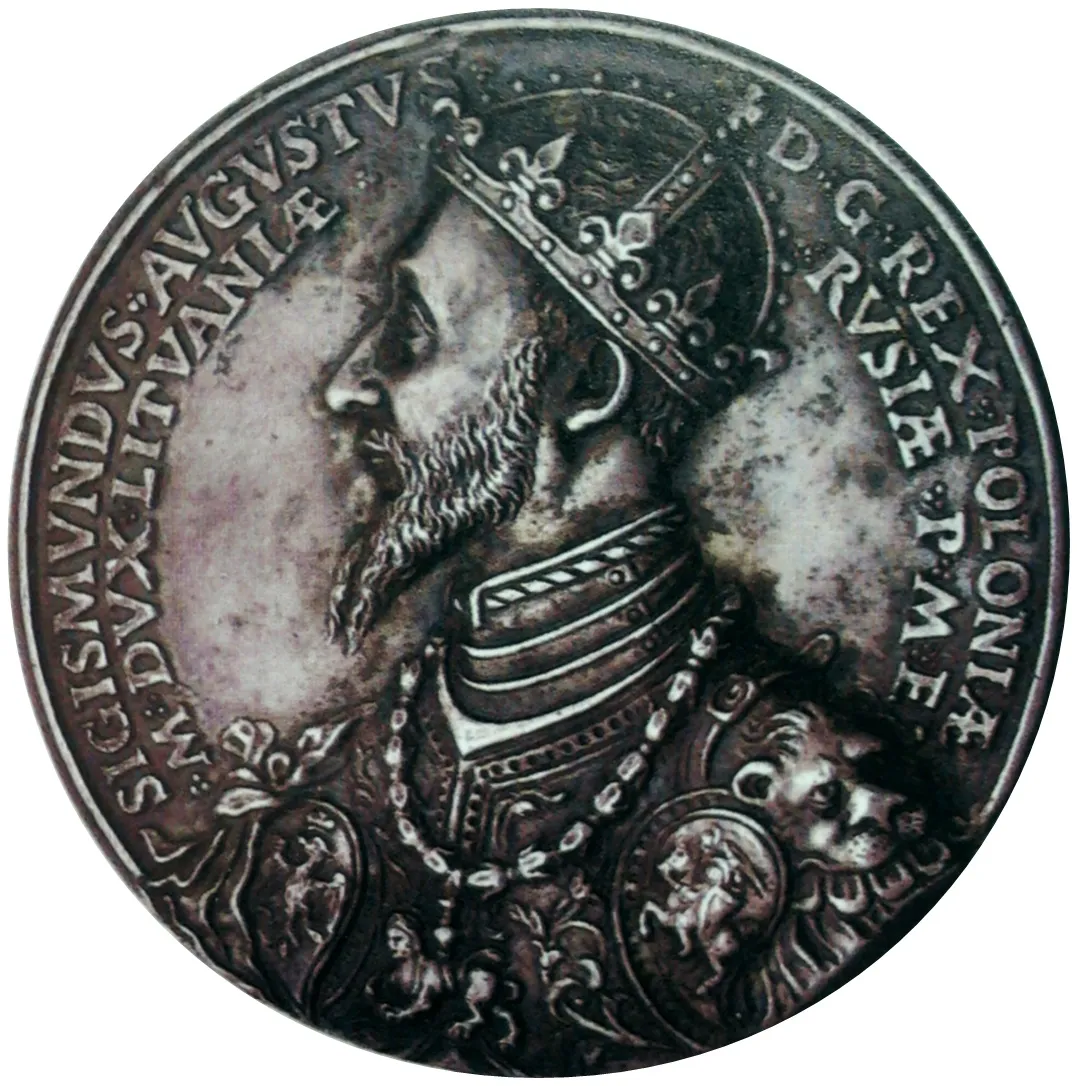 Medal z wizerunkiem Zygmunta Augusta autorstwa Giovanniego Jacopo Caraglio