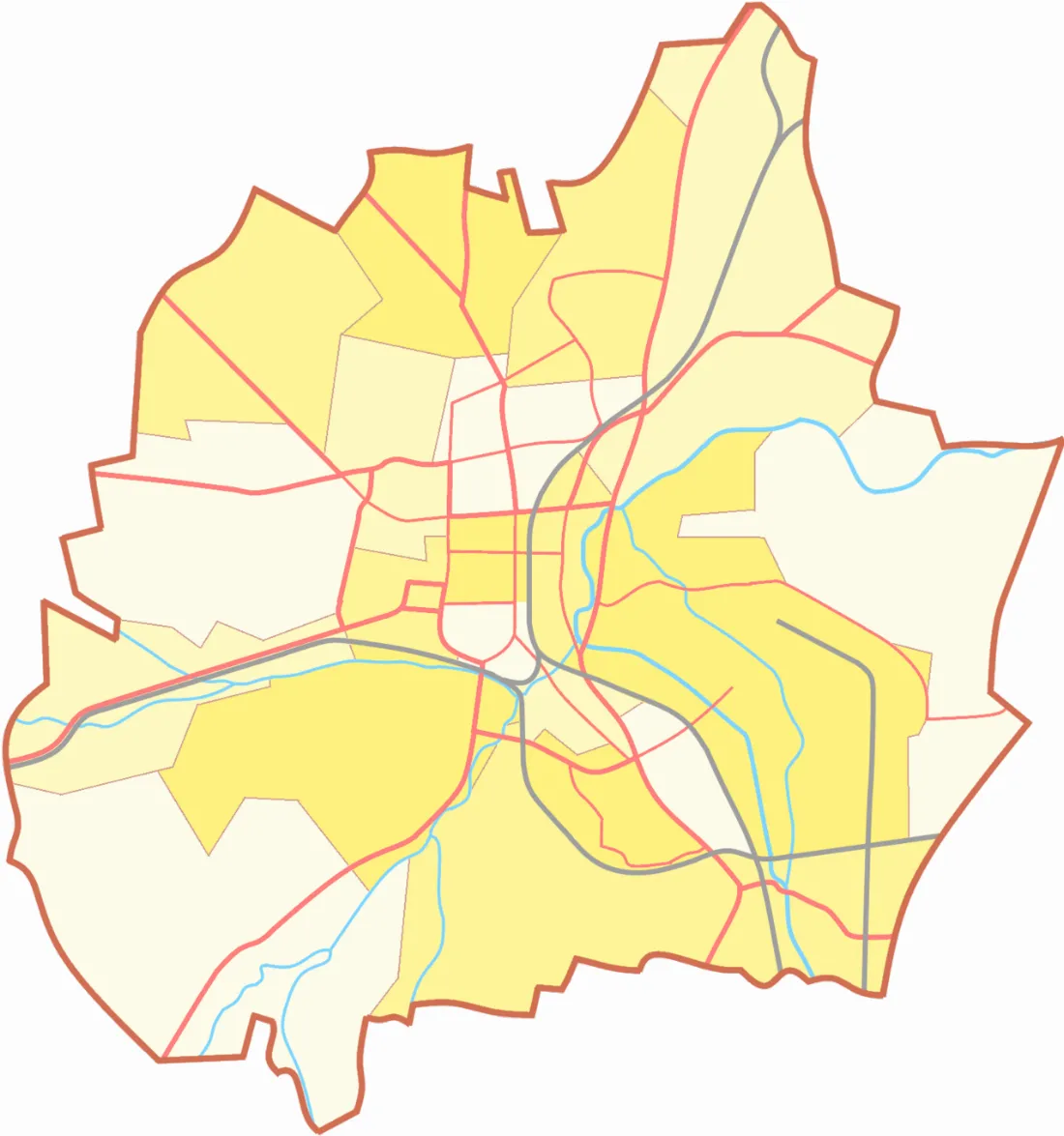 Schematyczna mapa fortyfikacji Częstochowy ukazująca układ obronny klasztoru w okresie oblężenia