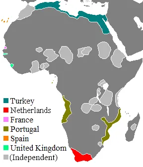 Colonial Africa 1800 map