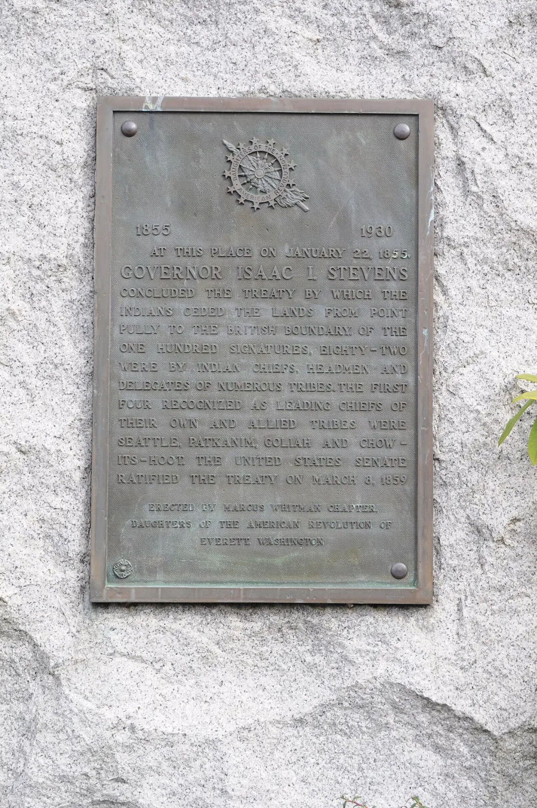 Mukilteo, WA - Plaque for Treaty of Point Elliott