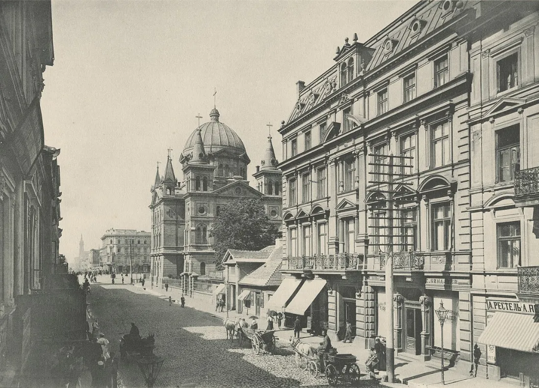 Bronisław Wilkoszewski - widok na Nowy Rynek Piotrkowska