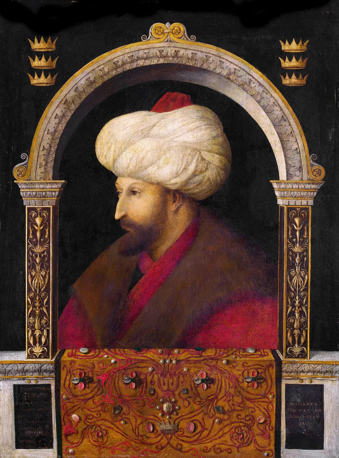 Portret sułtana Mehmeda II autorstwa Gentilego Belliniego.