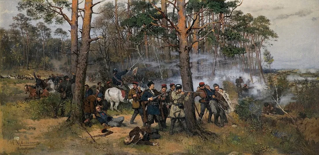 Scena z powstania styczniowego z 1863 roku.